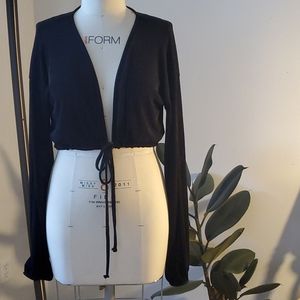 Misguided tie front slinky top